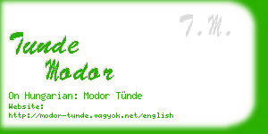 tunde modor business card