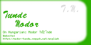 tunde modor business card